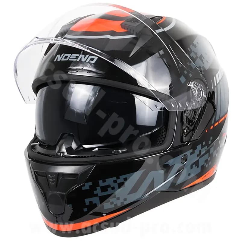 Casque intégral double écran Noend Attack SC-33 noir rouge M 7