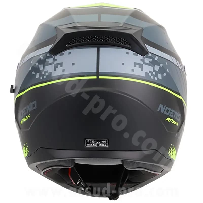 Casque intégral double écran Noend Attack SC-33 noir jaune XL 6