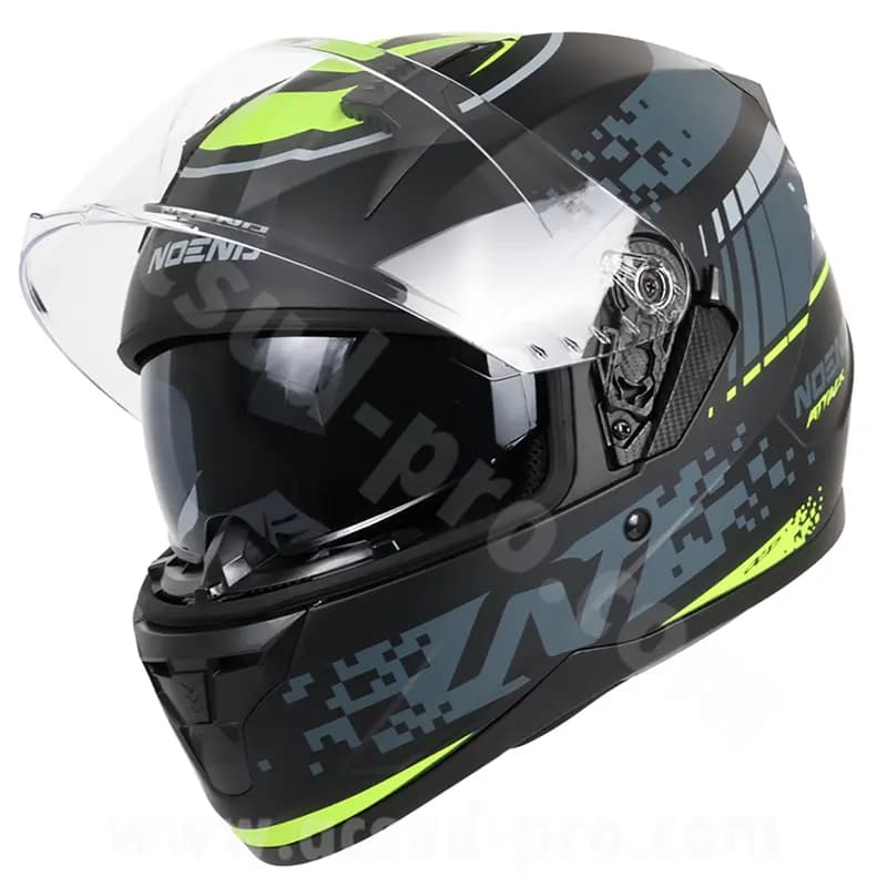 Casque intégral double écran Noend Attack SC-33 noir jaune XL 7