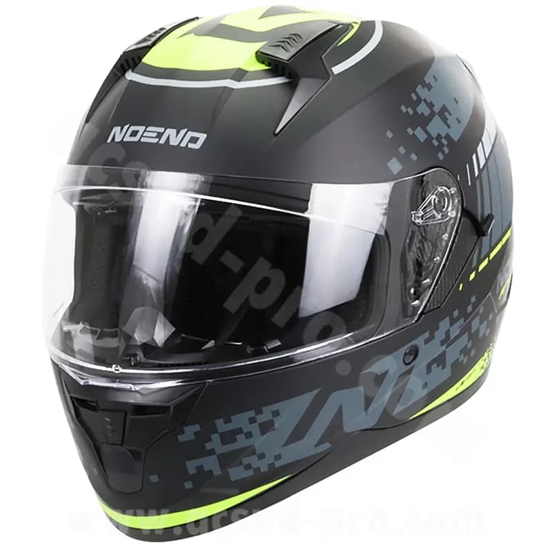 Casque intégral double écran Noend Attack SC-33 noir jaune XXL