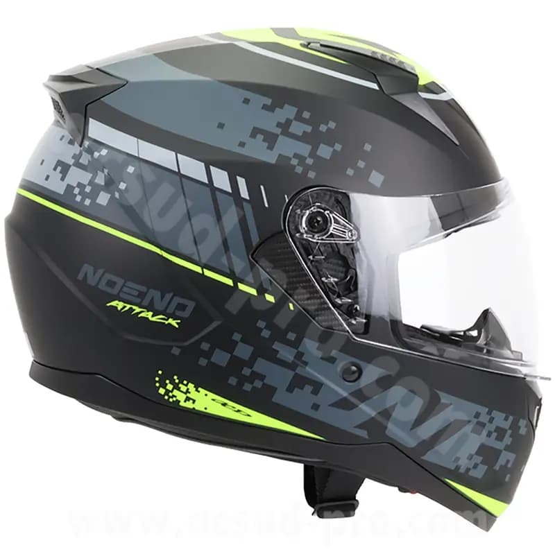 Casque intégral double écran Noend Attack SC-33 noir jaune XXL 5