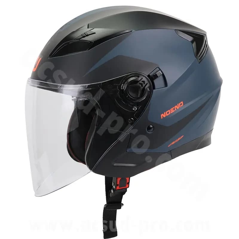 Casque jet City-X noir bleu double écran taille S 2