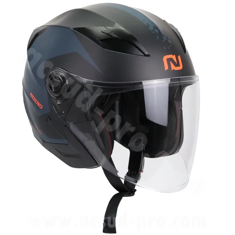 Casque jet City-X noir bleu double écran taille S 4