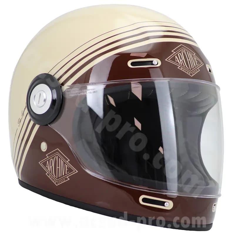 Casque intégral Archive Vintage The Legend fibre brown taille XXL 5