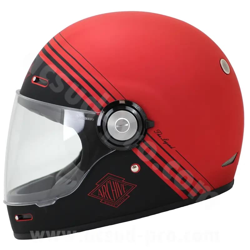 Casque intégral Archive Vintage The Legend fibre rouge mat XXL 2