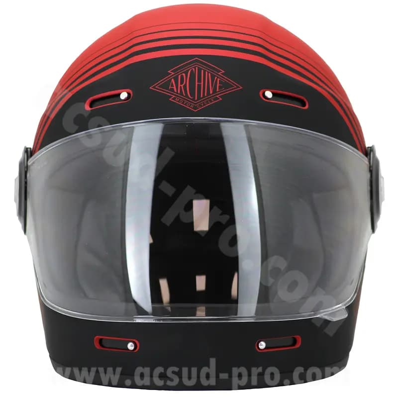 Casque intégral Archive Vintage The Legend fibre rouge mat XXL 3