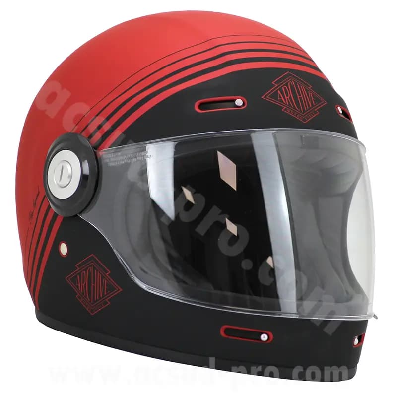 Casque intégral Archive Vintage The Legend fibre rouge mat XXL 4