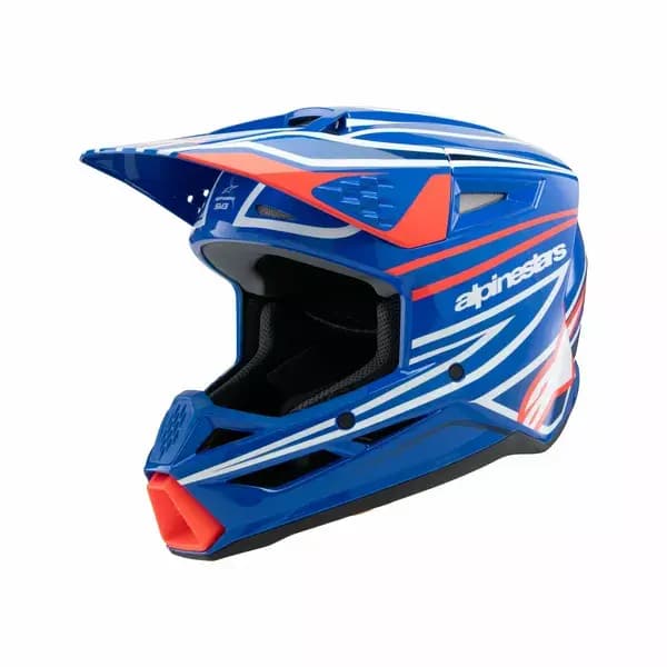 Casque ALPINESTARS Youth SM3 Wurx Bleu/Rouge/Blanc