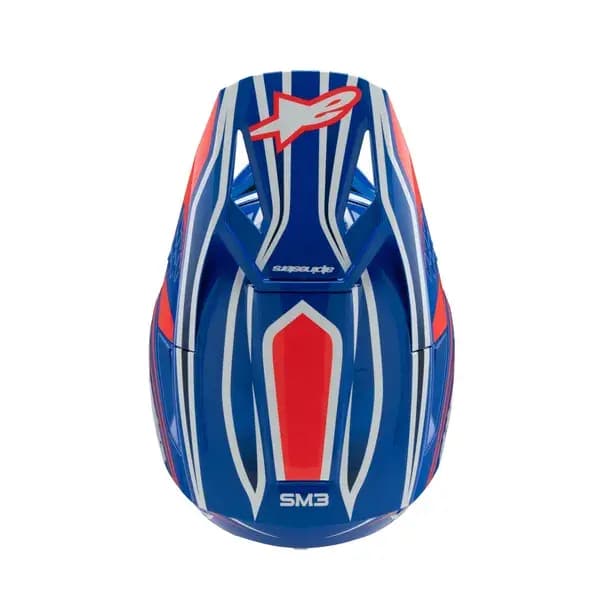 Casque ALPINESTARS Youth SM3 Wurx Bleu/Rouge/Blanc 11
