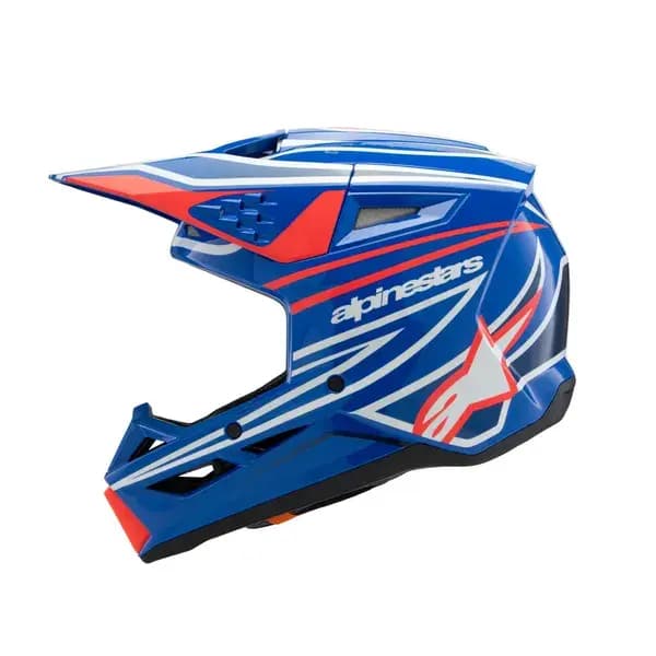 Casque ALPINESTARS Youth SM3 Wurx Bleu/Rouge/Blanc 13