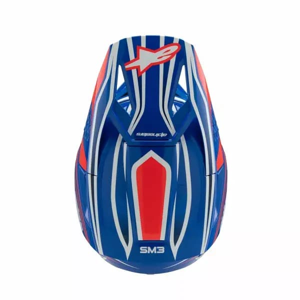 Casque ALPINESTARS Youth SM3 Wurx Bleu/Rouge/Blanc 4