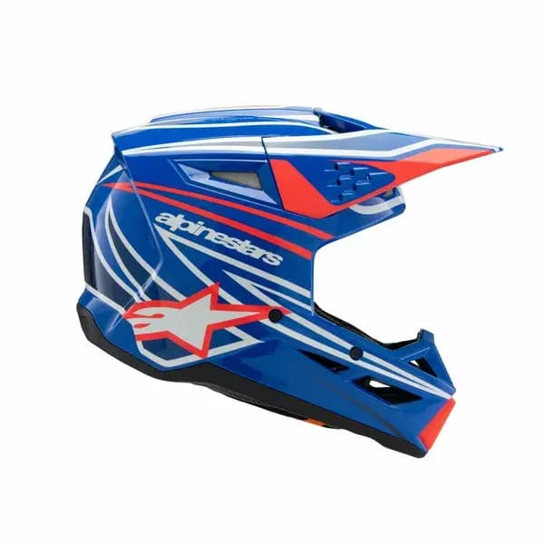 Casque ALPINESTARS Youth SM3 Wurx Bleu/Rouge/Blanc 7