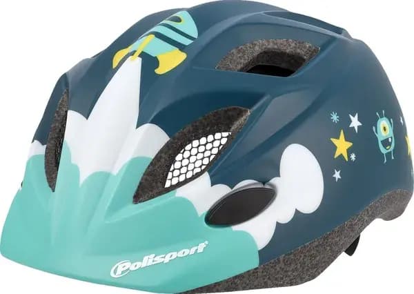 Casque vélo enfant Polisport Spaceship bleu mat 48-52 cm avec molette 2