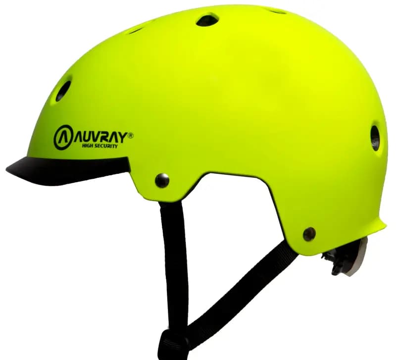 Casque vélo adulte Auvray Urban jaune fluo avec éclairage intégré taille 58-61 2
