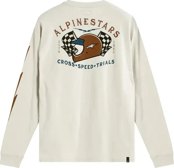 T-shirt manches longues Alpinestars Tee LS full face blanc XL 2