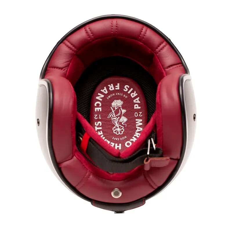 Casque Jet Marko The Classic Noir Rouge M 4