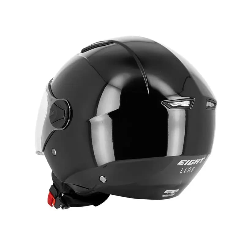 Casque Jet Eight S779 LEOV LV Noir XL - Écran Long 4
