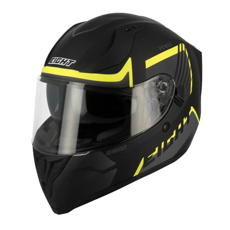 Casque intégral Eight S441 Venge noir XXL avec Pinlock