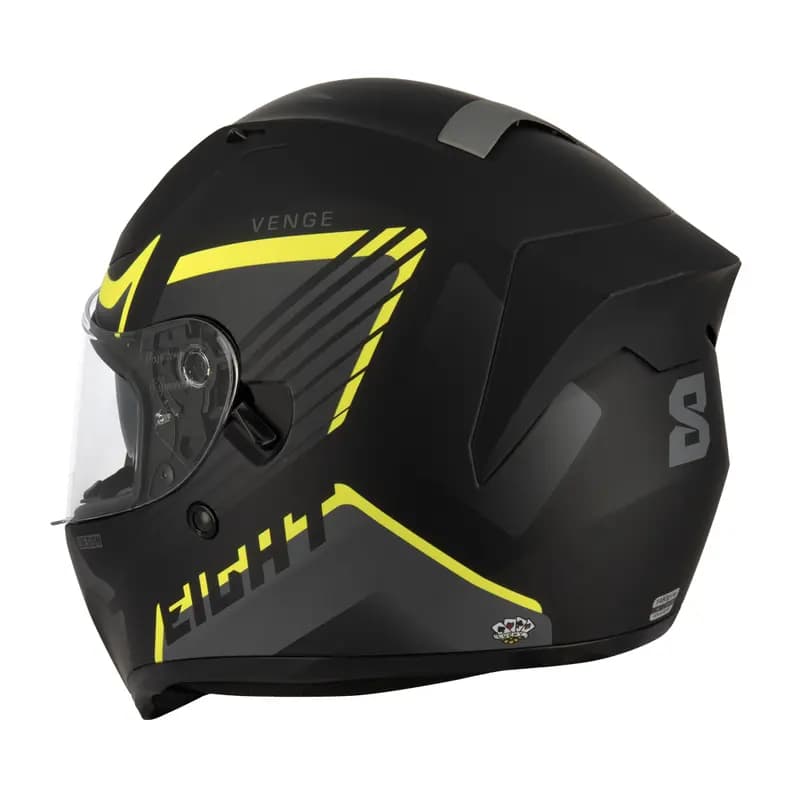 Casque intégral Eight S441 Venge noir XXL avec Pinlock 4