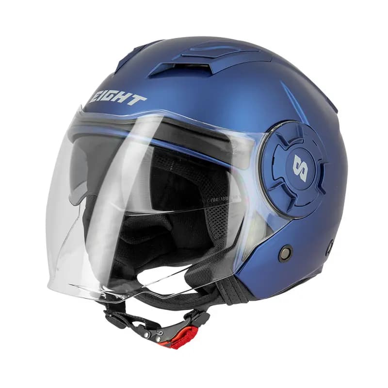 Casque Jet Eight S749 Bleu Mat Taille S