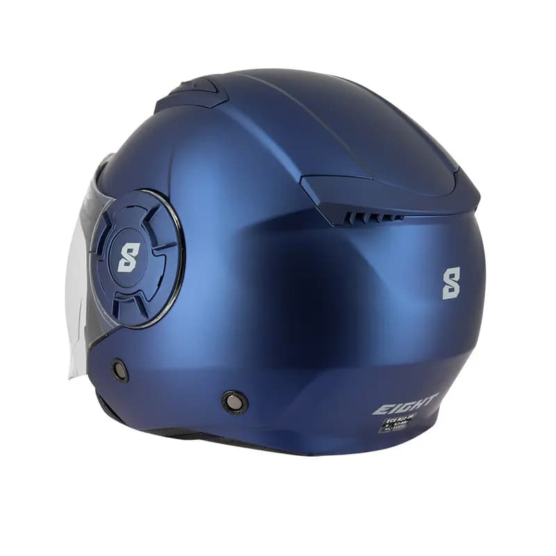 Casque Jet Eight S749 Bleu Mat Taille S 3