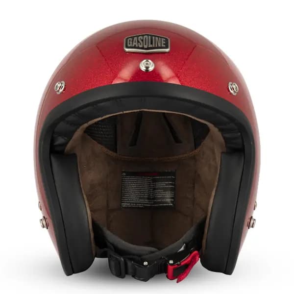 Casque Jet Café Racer S250 Rouge Pailleté Brillant Gasoline Taille S 2