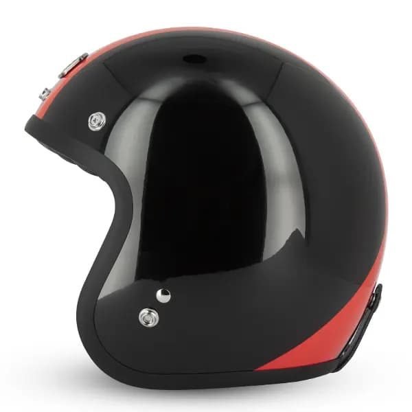 Casque Jet Café Racer S250 Noir / Rouge / Blanc Brillant Taille XS Gasoline 3