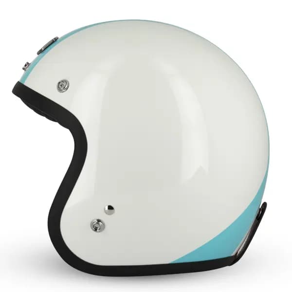 Casque Jet Café Racer S250 Blanc/Bleu/Rouge Brillant Taille S Gasoline 3