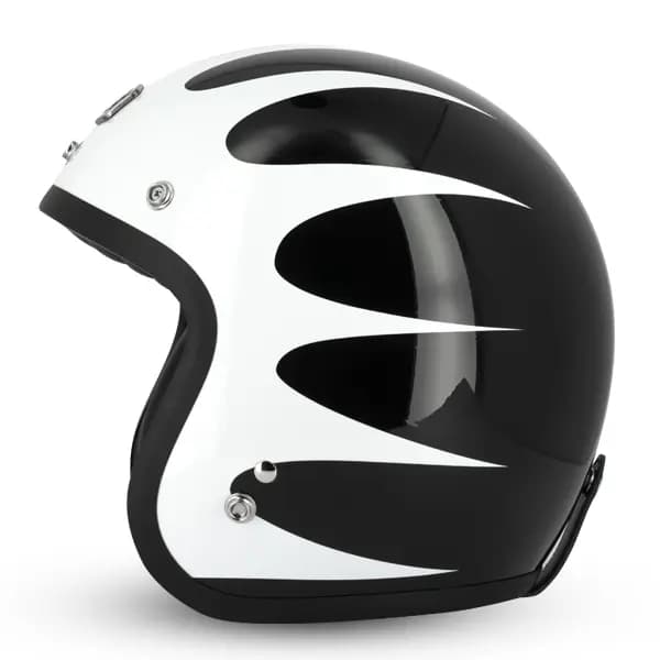 Casque Jet Café Racer S250 Noir Blanc Brillant Gasoline Taille XS 3