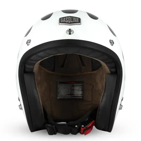 Casque Jet Café Racer S250 Noir Blanc Brillant Gasoline Taille XL 2