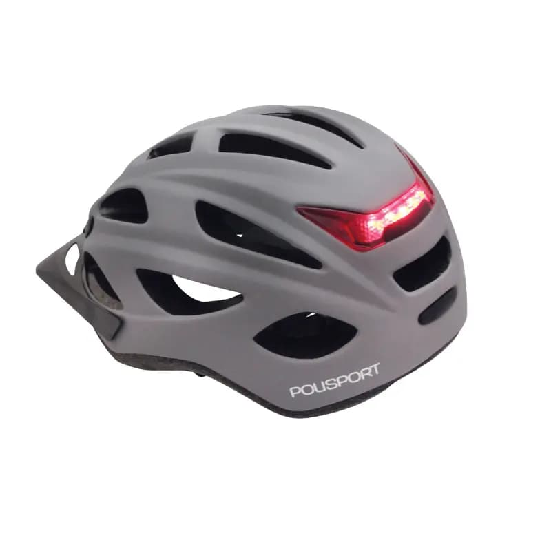 Casque vélo urbain Polisport Urbain-CityGo gris mat 54-59 cm avec lumière intégrée 2