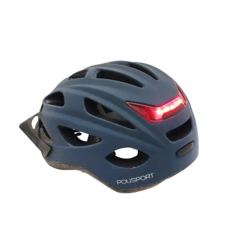 Casque vélo urbain Polisport Urbain-City Go bleu foncé mat taille 54-59 avec lumière intégrée 3