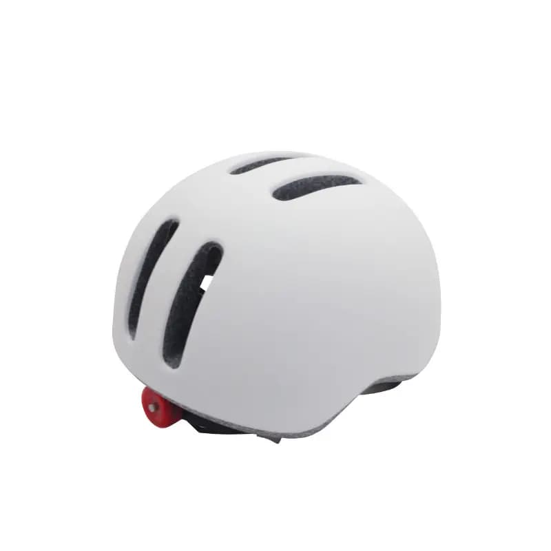 Casque vélo urbain Polisport Commuter In-Mold blanc mat visière grise 54-58 avec lumière intégrée 3