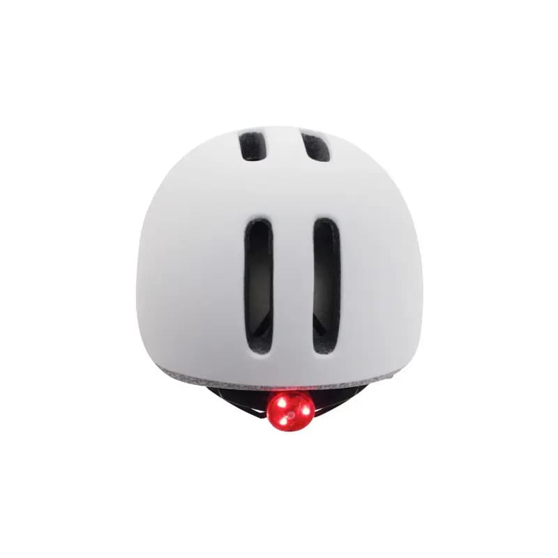 Casque vélo urbain Polisport Commuter In-Mold blanc mat visière grise 54-58 avec lumière intégrée 4