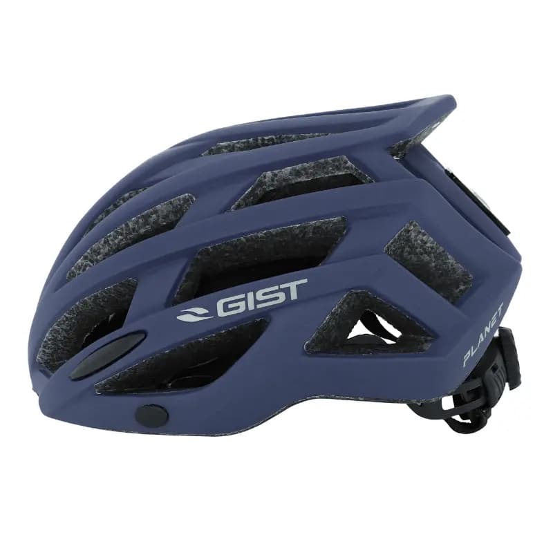 Casque vélo adulte GIST E-Bike Planet One Plus Urban bleu mat In-Mold 56-62 cm éclairage intégré 3
