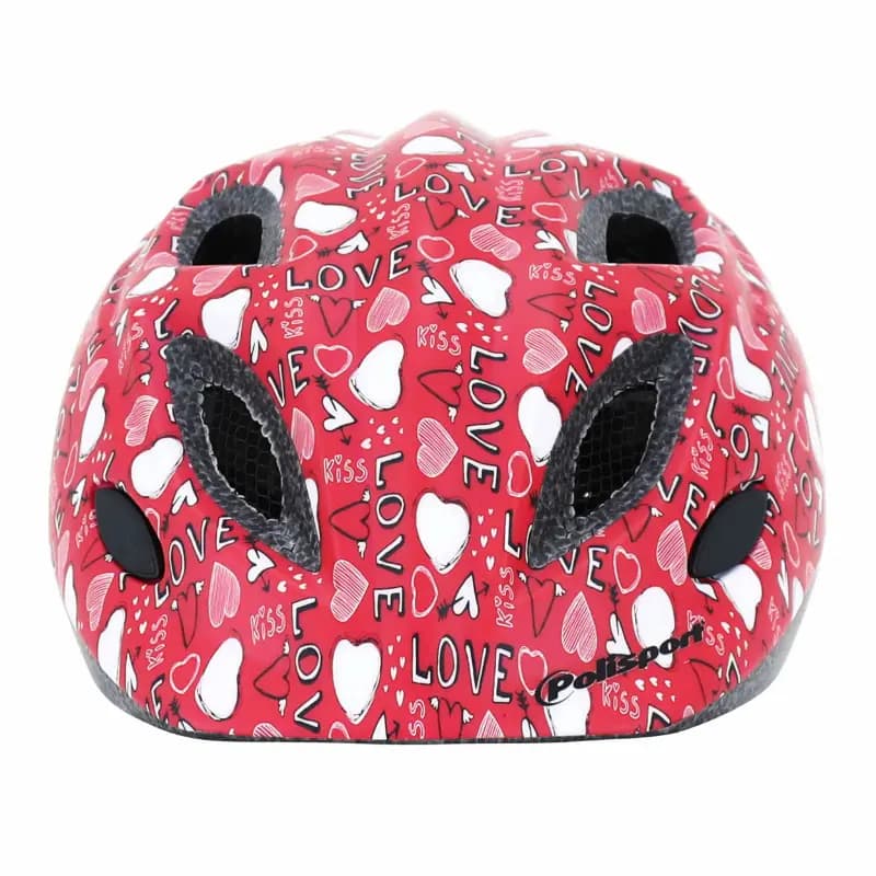 Casque vélo enfant Polisport Junior Love rose 52-56 cm avec molette et éclairage LED 2