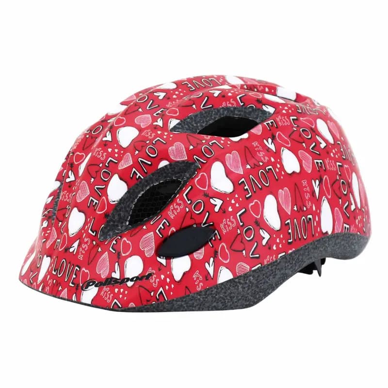 Casque vélo enfant Polisport Junior Love rose 52-56 cm avec molette et éclairage LED 3