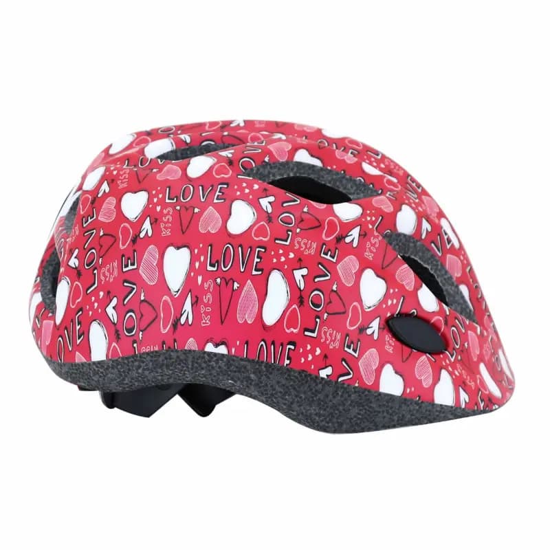 Casque vélo enfant Polisport Junior Love rose 52-56 cm avec molette et éclairage LED 8