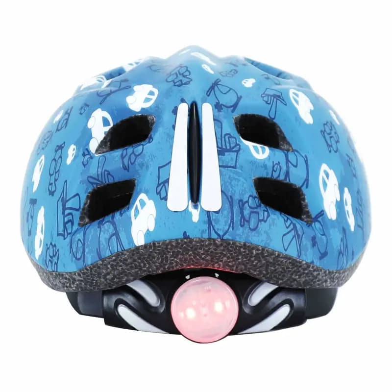 Casque vélo enfant Polisport Fun Trip bleu 48-52 cm avec molette et éclairage LED 6
