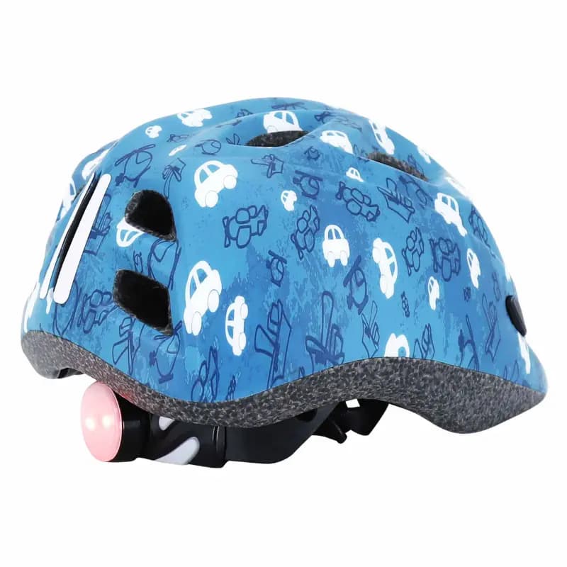 Casque vélo enfant Polisport Fun Trip bleu 48-52 cm avec molette et éclairage LED 7