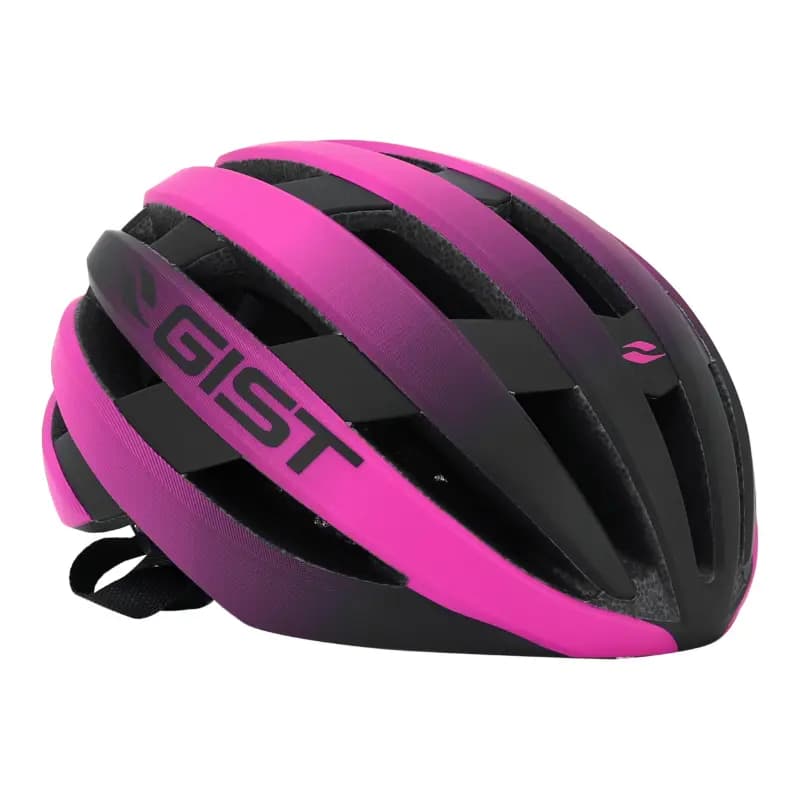 Casque vélo route Gist Revol fuschia-noir femme et junior taille 52-55