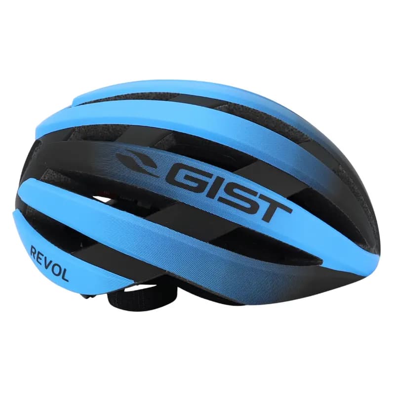 Casque vélo adulte GIST Route Revol bleu-noir femme et junior full in-mold taille 54-58 8