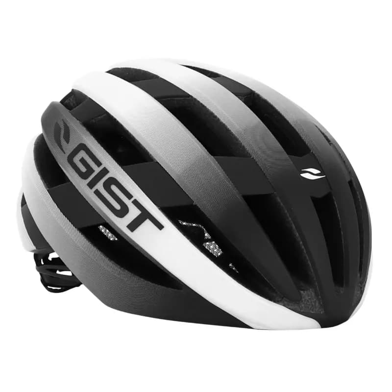 Casque vélo route Gist Revol blanc-noir femme junior taille 52-55