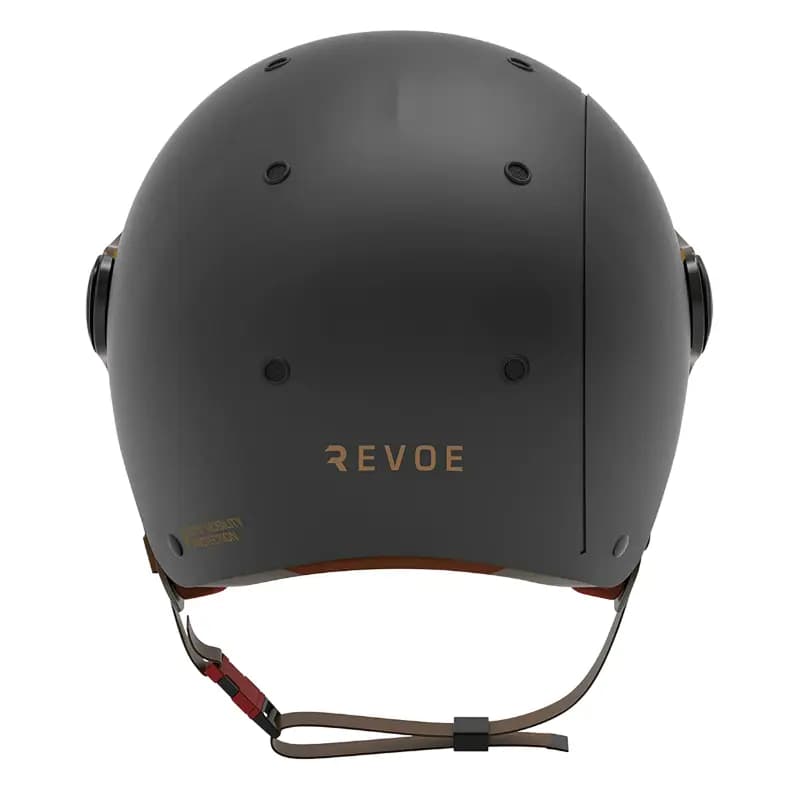 Casque velo adulte Revoe premium urbain-city noir mat taille 57-58 visiere reglable, protection oreille amovible (vendu en boite) compatible ebike et trottinette - homologation EN1078+A1 4