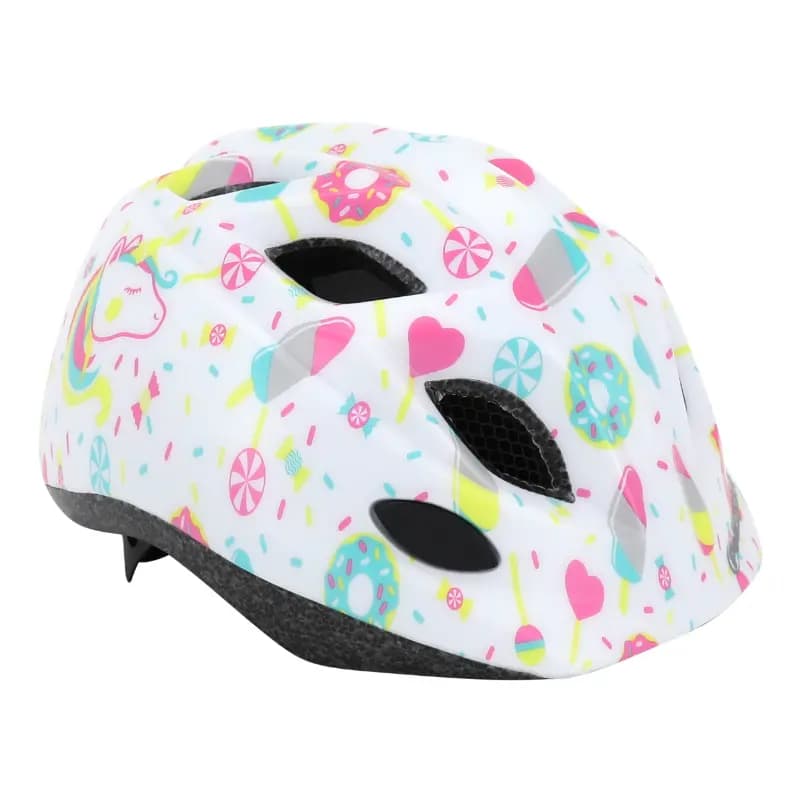 Casque vélo enfant Polisport Lollipops Blanc-Rose 48-52 cm avec molette