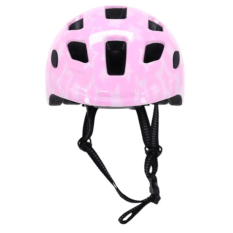 Casque vélo enfant Newton Stars rose in-mold avec lock taille 48-52 2