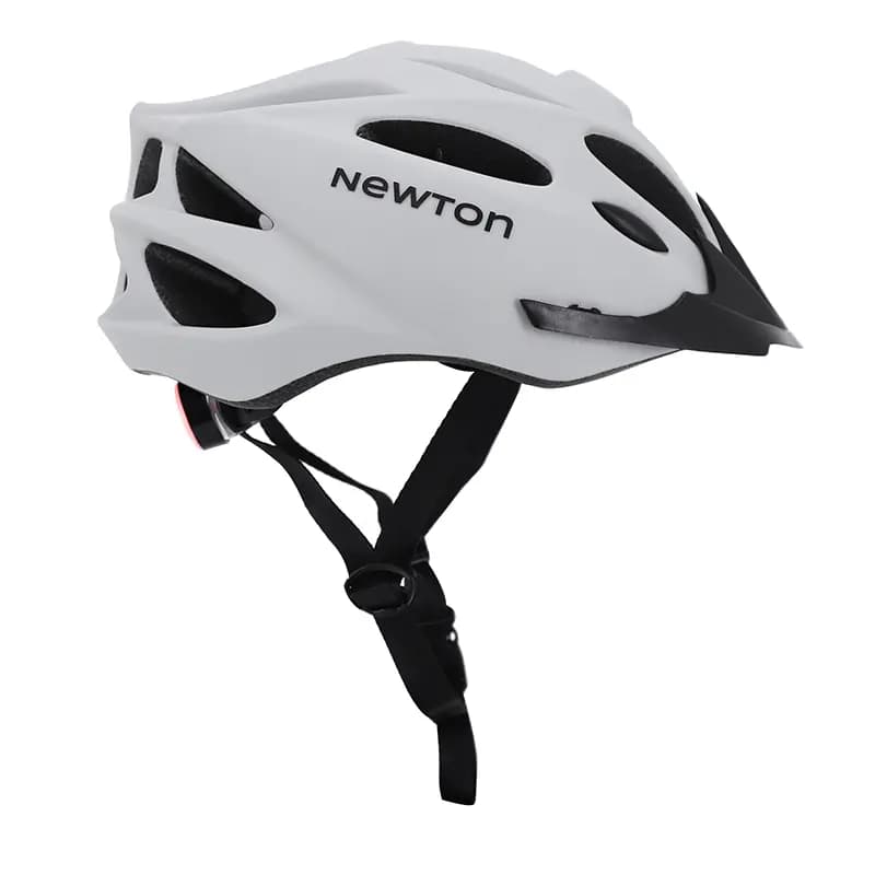 Casque vélo adulte Newton route-VTT sport gris clair mat in-mold Fidlock 55-58 cm avec visière 8