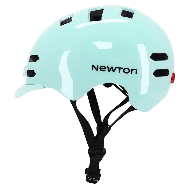 Casque vélo adulte Newton urbain-city V4 vert pastel taille 55-58 avec éclairage intégré et visière 4