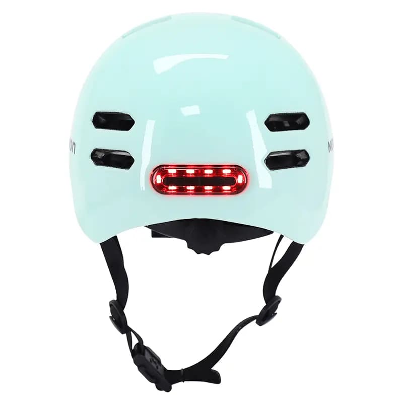 Casque vélo adulte Newton urbain-city V4 vert pastel taille 55-58 avec éclairage intégré et visière 6