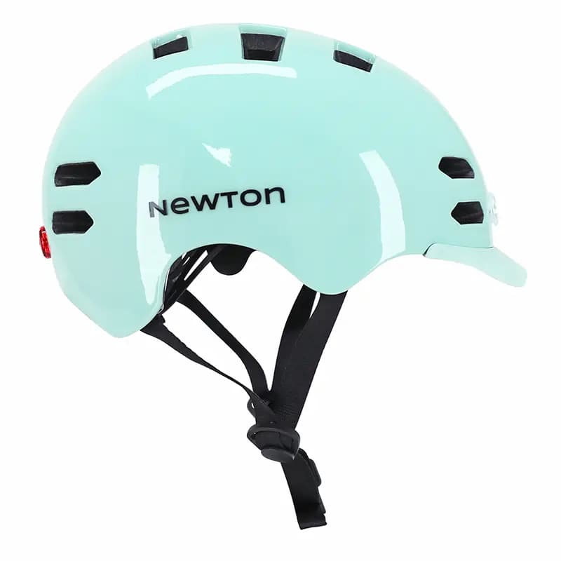 Casque vélo adulte Newton urbain-city V4 vert pastel taille 55-58 avec éclairage intégré et visière 8